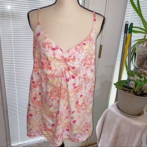Torrid size 2, floral print babydoll tank top